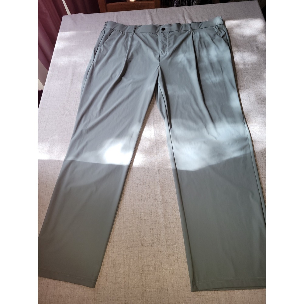 Mens Performance Golf Pants Sage Green 4XLElastic Waist Lightweight Trousers 910